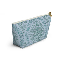 Mumbai Lace Accessory Pouch w T-bottom in Aqua